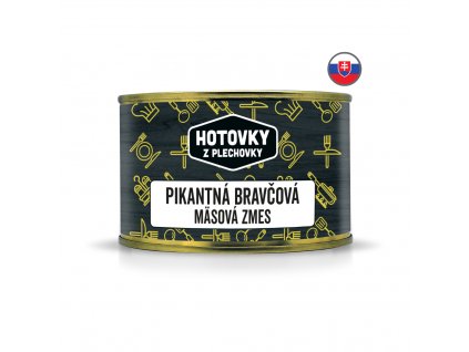 Hotovky z plechovky - Pikantná bravčová mäsová zmes 800g
