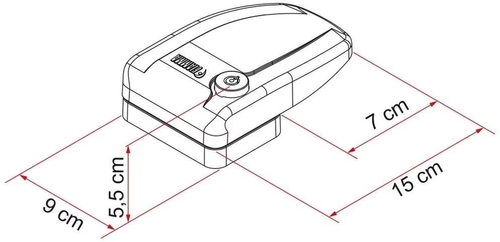 Zámok dverí Trezor Rám dverí, 3 kusy v sade sivej farby