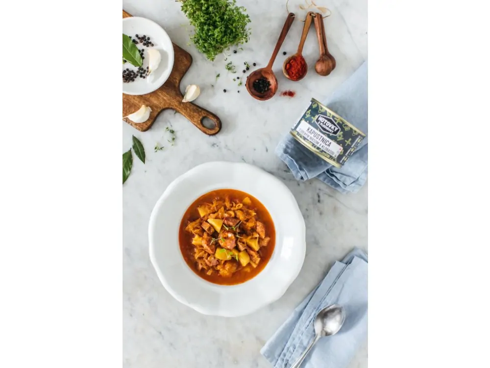 Hotovky z plechovky - Kapustnica s údeným mäsom a klobásou 400ml