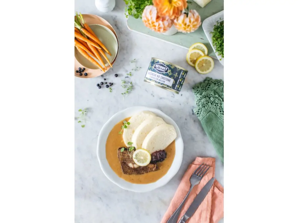 Hotovky z plechovky - Sviečková na smotane s hovädzím mäsom 800g