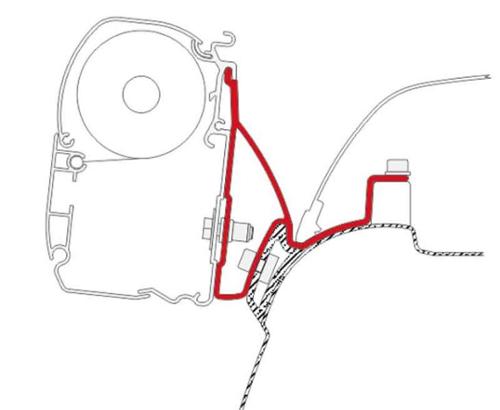 Markíza F45s pre VW T5 California alebo Multivan - farba látky Royal Grey</p>