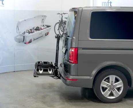 Nosič bicyklov BackPower na závesné zariadenie prívesu s priestorom pre 2 bicykle