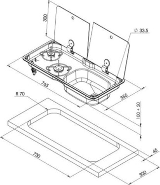 Kombinovaný sporák/výlevka FL1765</p>