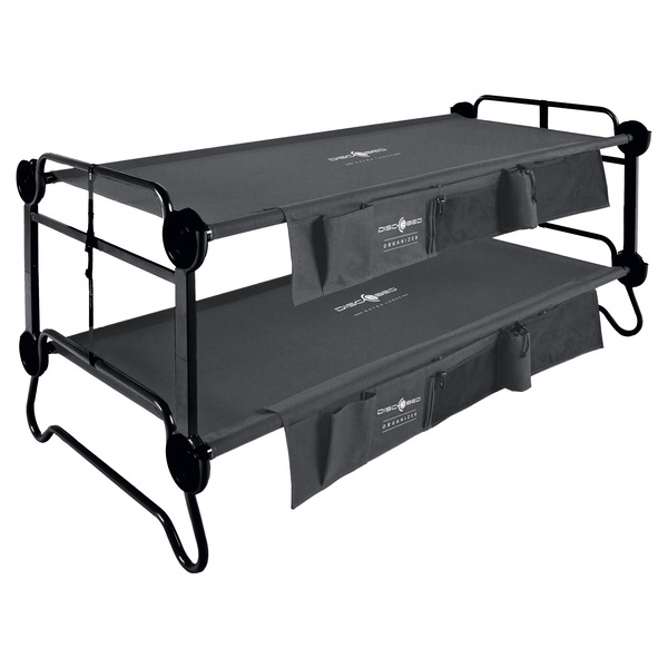 Poschodová posteľ XL s bočnými vreckami - antracitová