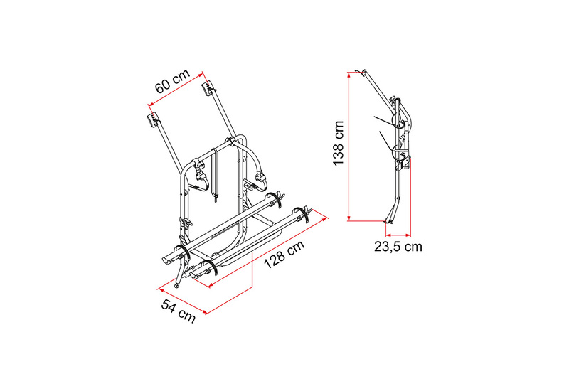 Nosič bicyklov na zadné dvere VW T4 Carry Bike - Pro