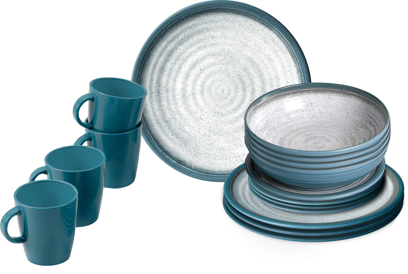 Súprava melamínového riadu Tuscany- 16 kusov - pre 4 osoby