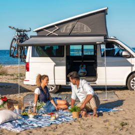 Markíza F45s pre VW T5 California alebo Multivan - farba látky Royal Grey</p>