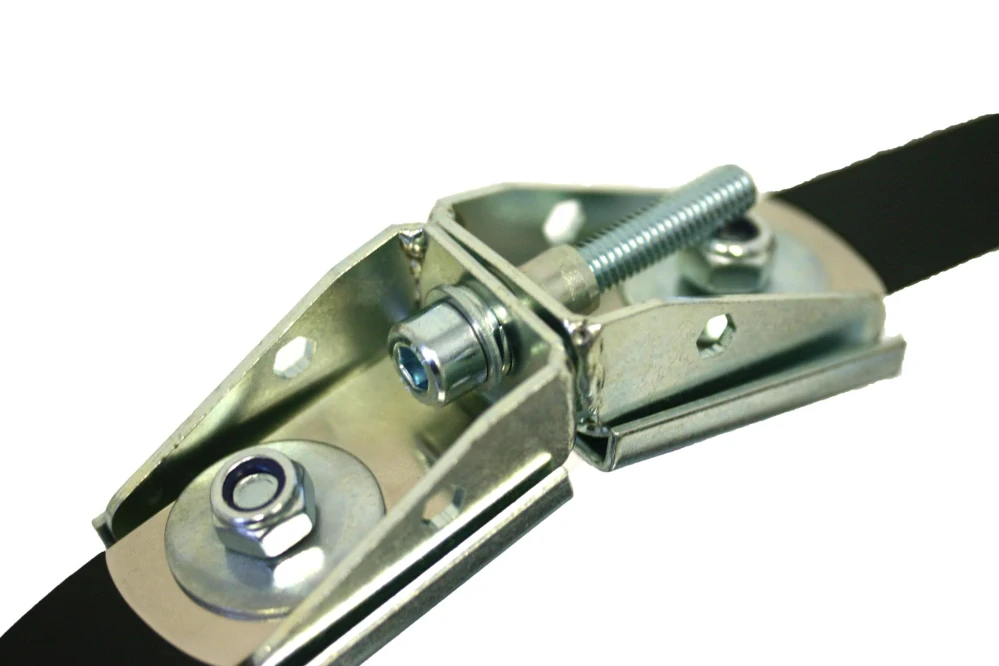 Držiak plynových fliaš CAMPKO a Alugas na plynové fľaše Ø 300 mm vr. 2x napínací pás + 2x napínač (nehrdzavejúca oceľ)