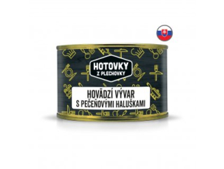 Hotovky z plechovky - Hovädzí vývar s pečeňovými haluškami 400ml