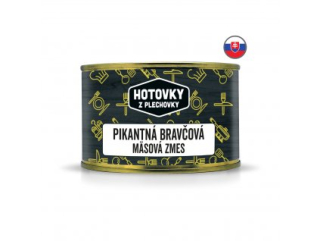 Hotovky z plechovky - Pikantná bravčová mäsová zmes 400g