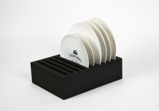 Držiak na taniere - čierny - až na 10 tanierov</p>