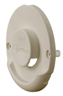 Truma vonkajšia časť výfuku kúrenia karavanov -krémovo biela pre nástennú krbovú zostavu ZR 80