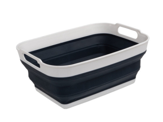 Skladacia umývacia misa - sivá / biela